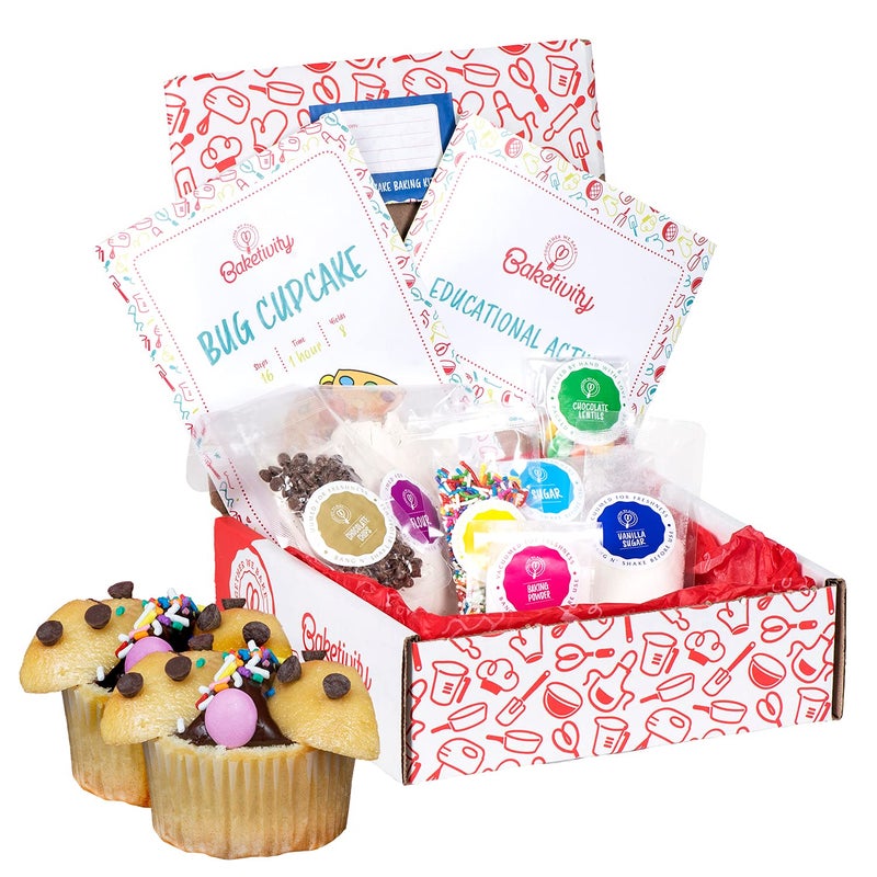 BAKETIVITY Kids Baking DIY Activity Kit - Bake Delicious Bug Cupcakes with Pre-Measured Ingredients - Best Gift Idea for Boys and Girls Ages 6-12 - Image 1